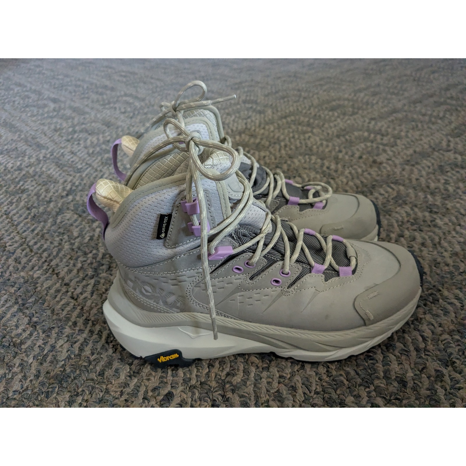 Hoka Kaha 2 Gtx Womens Hiking Boots Gray Purple Gore-Tex Vibram 1123156f 6.5